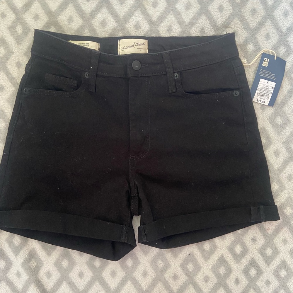 High rise midi shorts